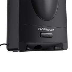 Sockel des JRL FastSweep mit PUSH-Taste, Ansaugöffnung und Sensoren